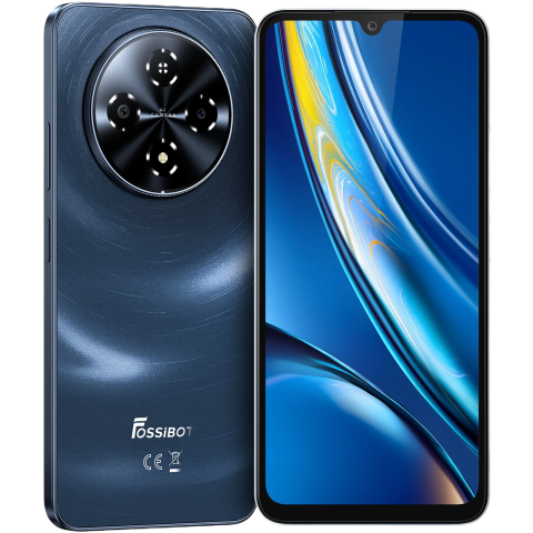 Produse Fossibot - Telefon Fossibot S5, 4G, Dual SIM, 6.88" 120Hz, Octa-Core, 4GB RAM, 128GB, Camera 13MP + 8MP, 6000mAh, Android 15, Dark Blue
