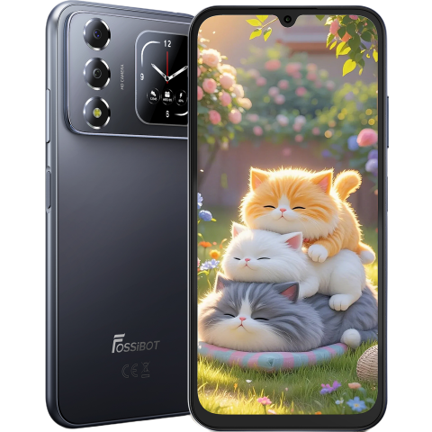 Produse Fossibot - Telefon Fossibot S7, 4G, Dual SIM, 6.9" 120Hz, Octa-Core T615, 4GB RAM, 128GB, Camera 16MP + 8MP, 5000mAh, Android 16, Black