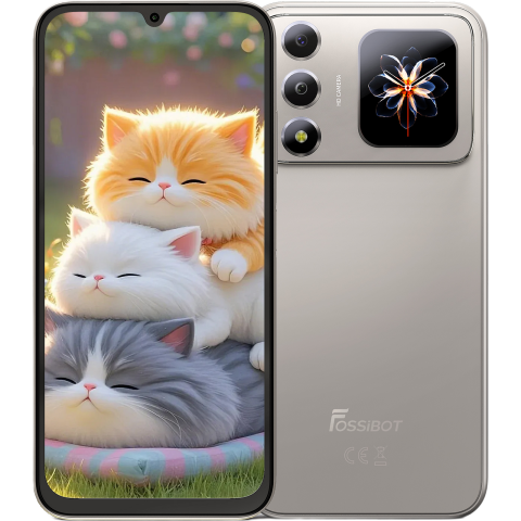 Telefon Fossibot S7, 4G, Dual SIM, 6.9" 120Hz, Octa-Core T615, 4GB RAM, 128GB, Camera 16MP + 8MP, 5000mAh, Android 16, Natural [1]