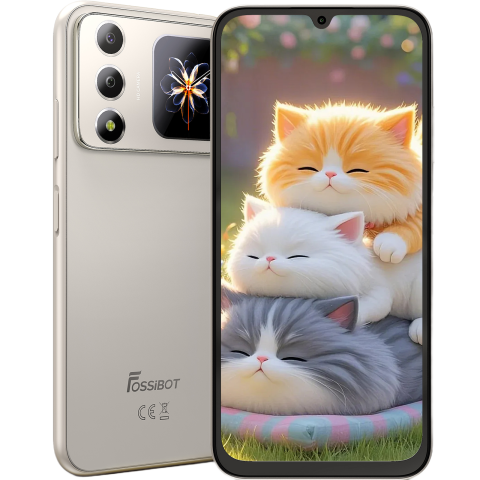Produse Fossibot - Telefon Fossibot S7, 4G, Dual SIM, 6.9" 120Hz, Octa-Core T615, 4GB RAM, 128GB, Camera 16MP + 8MP, 5000mAh, Android 16, Natural