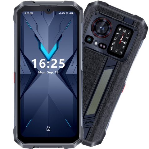Resealed Hotwav Hyper 7 Pro, Dimensity 7050, 5G, 256GB, NFC, Dual Screen, Leather Black - Copie [2]