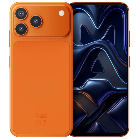 Smartphone - Telefon iHunt MAX Orange, 4G, Dual SIM, Wi-Fi 6, 6.75" HD+ 120Hz, Octa-Core ASR8661, 6GB RAM, 128GB, Senzor Amprenta, 5000mAh, Android 16