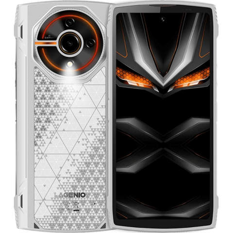 Lagenio Products - Lagenio Rhino 2 Pro, 4G, Dual SIM, 6.7" 120Hz, Octa-Core T7250, 8GB RAM, 256GB, NFC, Android 15, Silver