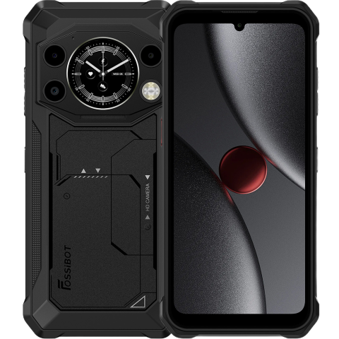 Produse Fossibot - Telefon Fossibot F117, 4G, Dual SIM, 6.75" 120Hz, 8-Core T615, 8GB RAM, 256GB,NFC, 10000mAh, Android 15, Black