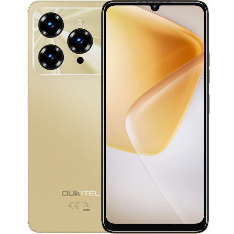 Telefoane & Tablete Oukitel - Telefon Oukitel C6, 5G, Dimensity 6300, 256GB, 5150mAh, Android 15, Gold