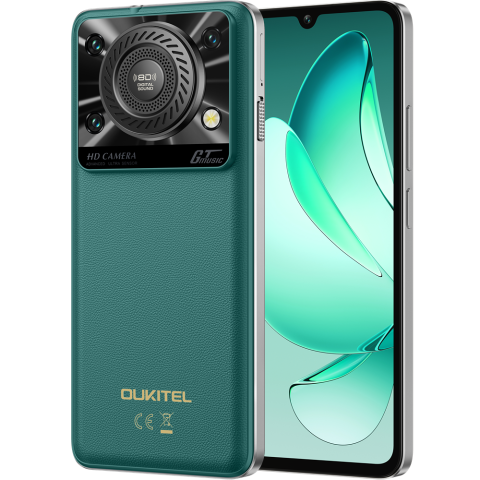 Telefoane & Tablete Oukitel - Telefon Oukitel C60, 4G, Octa-Core, 6.88' HD+ 90Hz, 16GB RAM / 128GB, 10000mAh, NFC, Android 15, Green