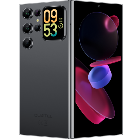 Telefoane & Tablete Oukitel - Telefon Oukitel C62, 4G, Octa-Core, Dual Display 6.88' HD+ 90Hz, 20GB RAM/128GB, 5150mAh, Android 15, Black