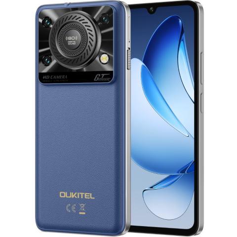 Telefoane & Tablete Oukitel - Telefon Oukitel C60, 4G, Octa-Core, 6.88' HD+ 90Hz, 16GB RAM / 128GB, 10000mAh, NFC, Android 15, Blue