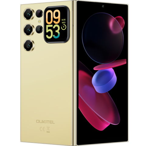 Telefoane & Tablete Oukitel - Telefon Oukitel C62, 4G, Octa-Core, Dual Display 6.88' HD+ 90Hz, 20GB RAM/128GB, 5150mAh, Android 15, Gold