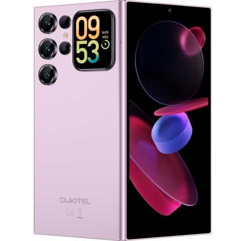Telefoane & Tablete Oukitel - Telefon Oukitel C62, 4G, Octa-Core, Dual Display 6.88' HD+ 90Hz, 20GB RAM/128GB, 5150mAh, Android 15, Pink