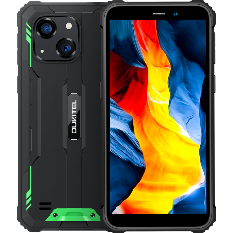 Telefoane & Tablete Oukitel - Telefon Oukitel G2, 4G, Octa-Core, IPS 6.0" HD+, 16GB RAM/64GB, 6300mAh, IP69/IP69K, Android 14, Green