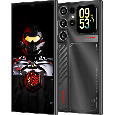 Produse Oukitel - Telefon Oukitel C62 GT, 4G, Dual SIM, 6.88" 90Hz + 1.81-inch, Octa-Core, 128GB, 5150mAh, Android 16, Black