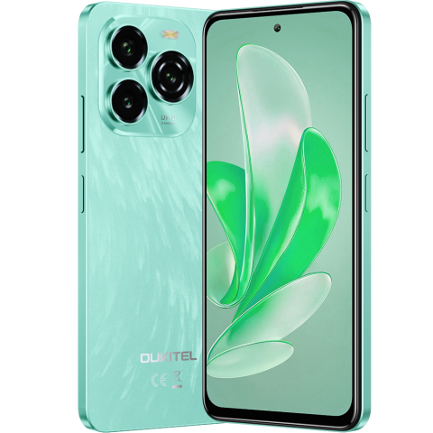 Telefoane & Tablete Oukitel - Telefon Oukitel C65, Dual SIM, 4G, Octa-Core, 6.7-inch HD+ 90Hz, 16GB RAM / 128GB, 5150mAh, NFC, Android 15, Green