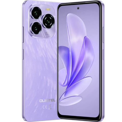 Telefoane & Tablete Oukitel - Telefon Oukitel C65, Dual SIM, 4G, Octa-Core, 6.7-inch HD+ 90Hz, 16GB RAM / 128GB, 5150mAh, NFC, Android 15, Purple