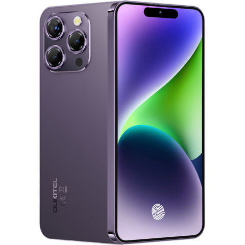 Smartphone Oukitel P1, 4G, 6.7" AMOLED 120Hz, Octa-Core Helio G99, 8GB + 24GB RAM, 256GB, NFC, Android 15, Purple [4]