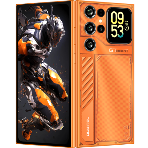 Telefon Oukitel C62 GT, 4G, Dual SIM, 6.88" 90Hz + 1.81-inch, Octa-Core, 128GB, 5150mAh, Android 16, Orange [2]