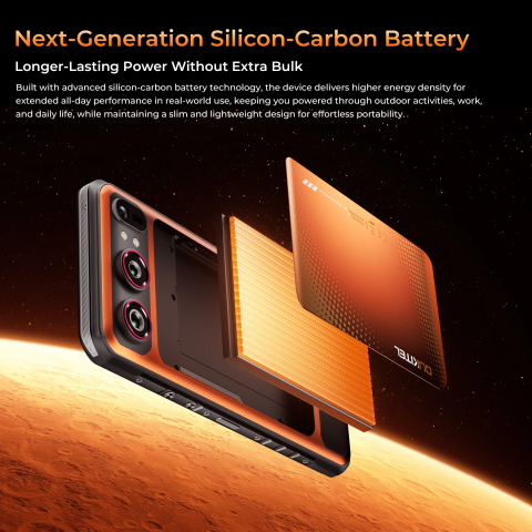 Telefon Oukitel WP68 Air, 5G, Dual SIM,6.88" HD+ 120Hz, MTK Dimensity 7025, 12GB RAM, 512GB, NFC, Camera 64MP, Android 16, Orange [4]