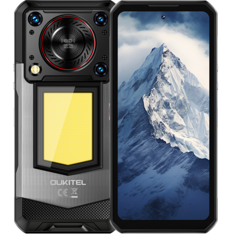 TELEFOANE & TABLETE - Telefon Oukitel WP56, 5G, Octa-Core Dimensity 7050, 6.8' FHD+ 120Hz, 256GB, 16000mAh, NFC, IP69/IP69K, Android 15, Black