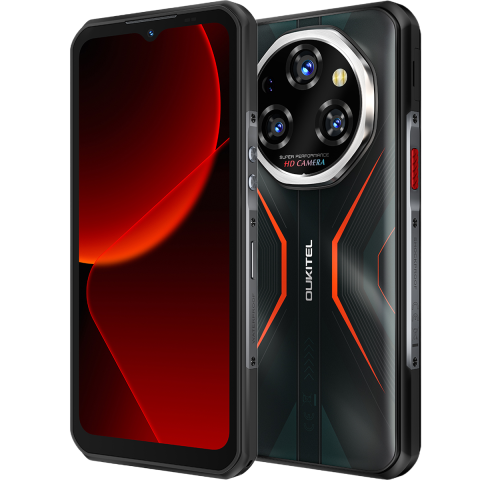 Telefon Oukitel WP55 Pro, 5G, Dual SIM, 6.6" 120Hz, MTK Dimensity 7025, 16GB RAM, 512GB, NFC, Camera 108MP Night Vision, 11000mAh, Android 15, Orange [1]