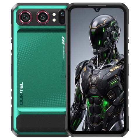 Produse Oukitel - Telefon Oukitel WP68 Air, 5G, Dual SIM,6.88" HD+ 120Hz, MTK Dimensity 7025, 12GB RAM, 512GB, NFC, Camera 64MP, Android 16, Green