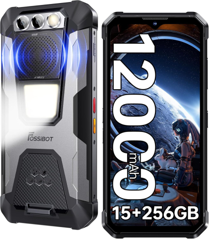 Mobile Phones Fossibot - Fossibot F106 Pro 4G 256GB Big Speaker Lanterna SOS 12000mAh NFC Android 14