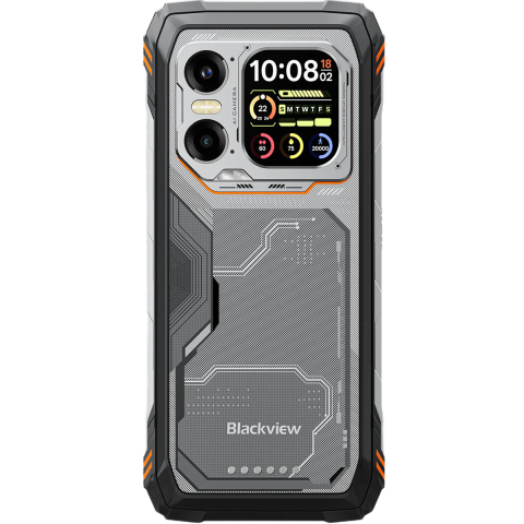 Telefon rugged Blackview Xplore 1 5G Dual SIM 16GB+ 512GB Dual Display 6.78" 2K 120Hz + 2-inch NFC 20000mAh Android 15 Orange [4]