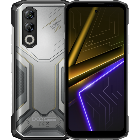 Produse Doogee - Telefon rugged Doogee Blade20 Max, 4G, 6.6-inch 120Hz, Helio G100, 12GB RAM, 1TB, NFC, 11800mAh, Android 15, Silver