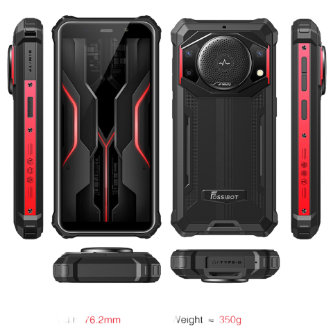 Telefon rugged Fossibot F101P, 4G, 5.45-inch, Helio P22, 4GB RAM, 64GB, 10600mAh, Android 13, Red [7]