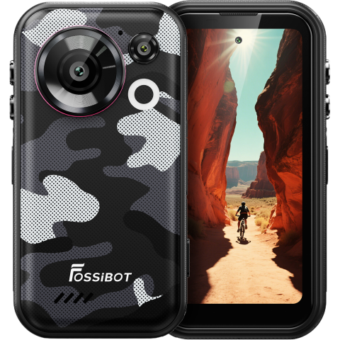 Telefon mini Fossibot F116 Pro cu Action Camera 4K Ultra-Wide, 5G, Dual SIM, 4-inch 120Hz, Dimensity 7300, 12GB RAM, 256GB, Optical Image Stabilization, NFC, 3600mAh, Android 16, Grey [2]