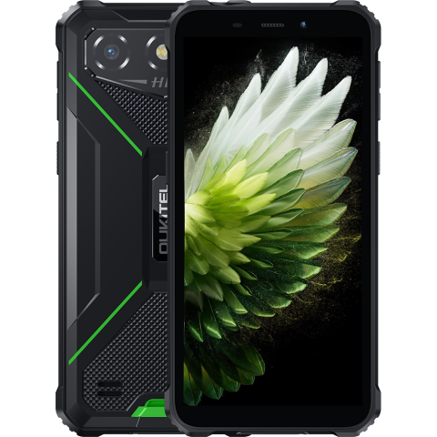 Oukitel Products - Mobile Phone Oukitel G3, 4G, 6.0" HD+ IPS, Quad-Core, 16GB RAM + 64GB, Radio FM, 6300mAh, Android 14, Green