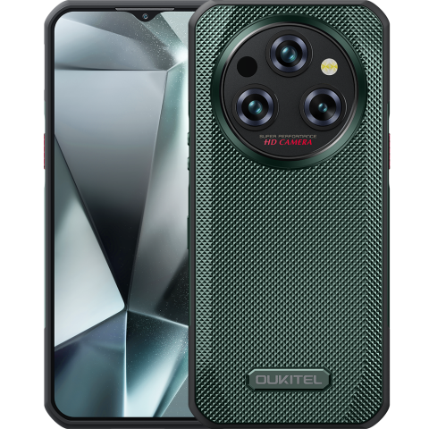 Produse Oukitel - Telefon Oukitel WP35, 5G, Dual SIM, 6.6" 2K, MTK Dimensity 6100 Plus, 8GB RAM, 256GB, NFC, 11000mAh, Android 14, Green