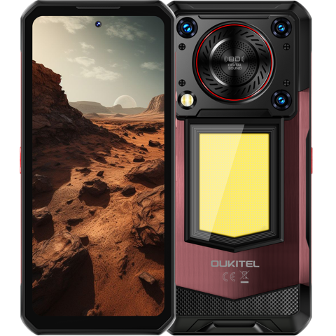 ALTI PRODUCATORI - Telefon rugged Oukitel WP56, 5G, 6.8" 120Hz, Dimensity 7050, 8GB RAM, 256GB, NFC, 108MP, 16000mAh, Android 15, Red