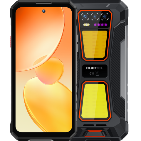 Telefoane Mobile Oukitel - Telefon rugged Oukitel WP58 Pro, 5G, 6.7-inch 120Hz, T8200, 8GB RAM, 256GB, NFC, Android 15, Orange
