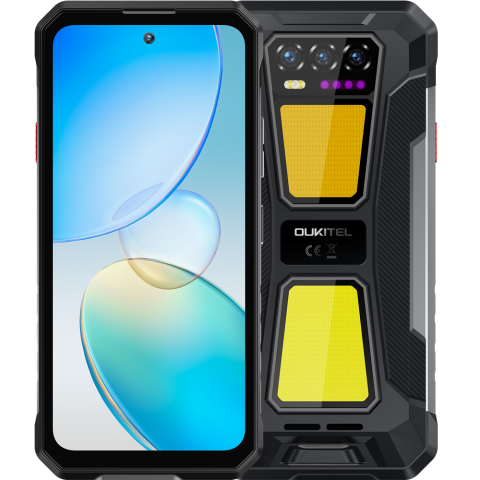 Telefoane Mobile Oukitel - Telefon rugged Oukitel WP58 Pro, 5G, 6.7-inch 120Hz, T8200, 8GB RAM, 256GB, NFC, Android 15, Black
