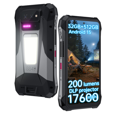 Resigilat telefon Unihertz 8849 Tank X, 5G, Proiector Video Full HD, 6.78" 120Hz, Dimensity 8200, 16GB RAM, 512GB, NFC, 17600mAh, Android 15 [4]
