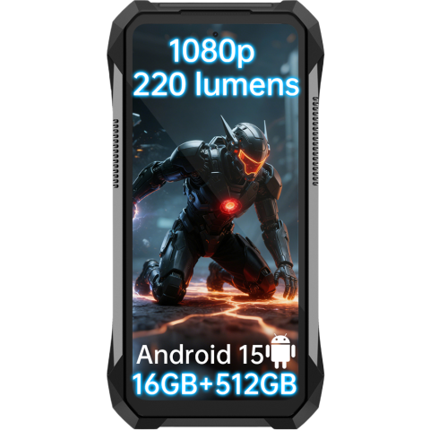 Resigilat telefon Unihertz 8849 Tank X, 5G, Proiector Video Full HD, 6.78" 120Hz, Dimensity 8200, 16GB RAM, 512GB, NFC, 17600mAh, Android 15 [1]