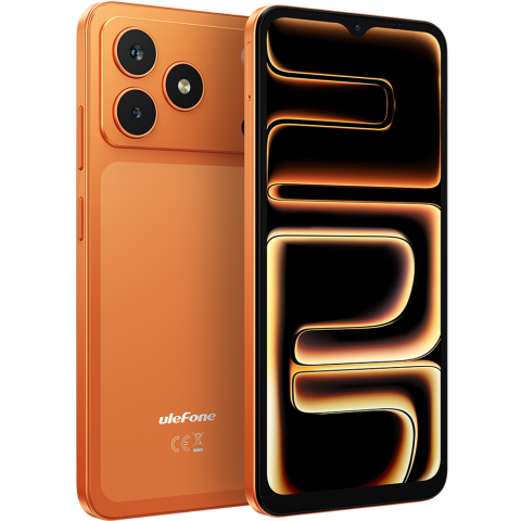 Others Brands - Ulefone Note 23, 4G, Dual SIM, 6.56" 90Hz, Octa-Core T7100, 3GB RAM + 32GB, GPS, Camera 8MP + 5MP, Face Unlock, 5000mAh, Android 16 Go, Orange