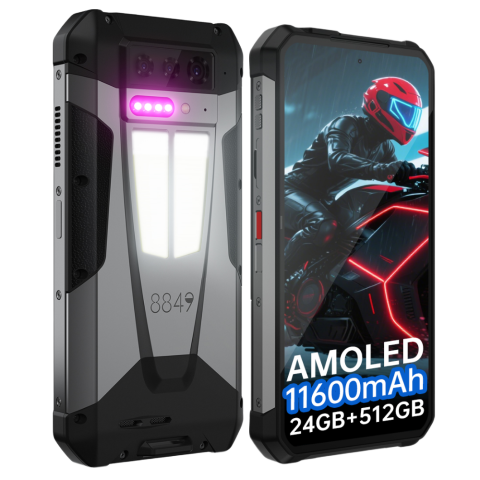 Telefon Unihertz TANK 4 5G Dimensity 7300 24GB RAM 512GB Proiector Video 720P 11600mAh NFC IP68/IP69 Android 15 [1]