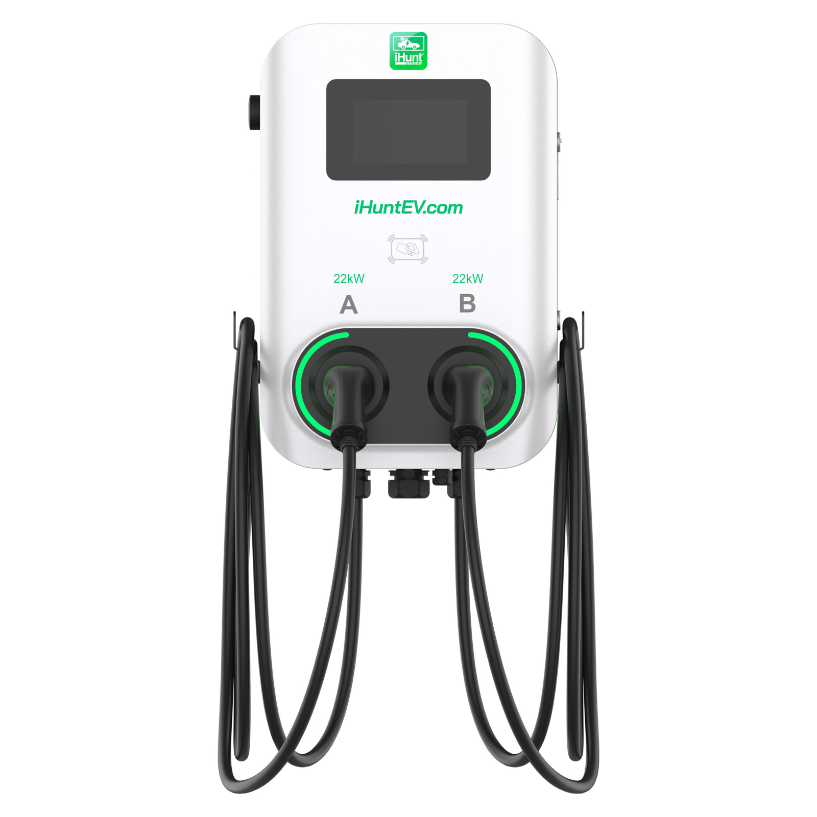 iHunt EV Dual AC Wallbox 2x22kW (22kW + 22kW) 2x Type 2