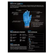 Set 50 manusi de nitril, foarte rezistente, marime L, culoare albastra [3]