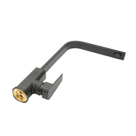 Baterie chiuveta bucatarie rotativa, finisaj negru mat, stativ cu monocomanda, aliaj zinc, accesorii incluse [2]