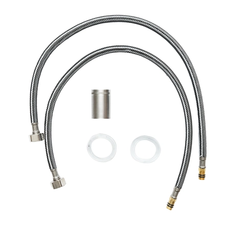 Baterie lavoar monocomanda, finisaj negru mat, montaj stativ, otel inoxidabil, accesorii incluse [3]