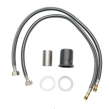 Baterie lavoar tip cascada, monocomanda, finisaj negru mat, aliaj zinc, accesorii incluse [3]