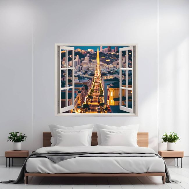 Folie imprimata color pentru decor perete locuinta, dimensiune 125 x 110cm, model: VIEW TO HAVEN 18 [1]