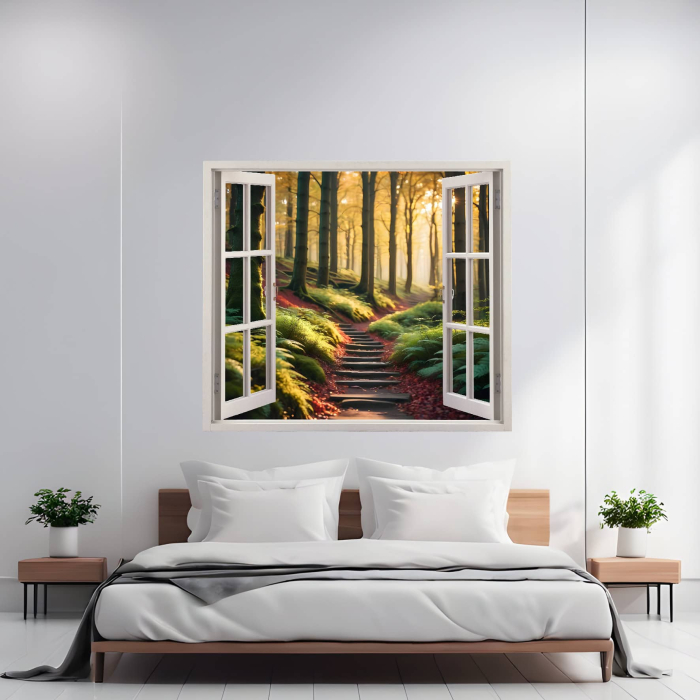 Folie imprimata color pentru decor perete locuinta, dimensiune 125 x 110cm, model: VIEW TO HAVEN 37 [1]