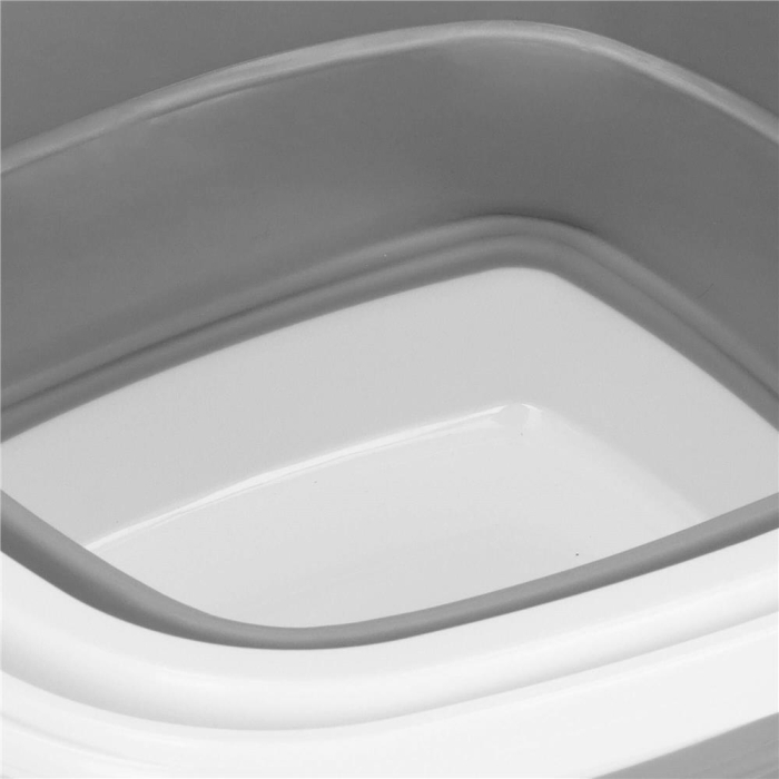 Lighean pliabil, patrat, din plastic si silicon, 30x24cm, 10litri, gri [8]