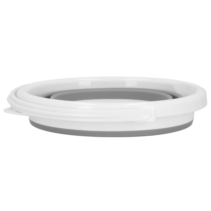 Lighean pliabil, rotund, din plastic si silicon, 25x19cm, 5litri, gri [13]