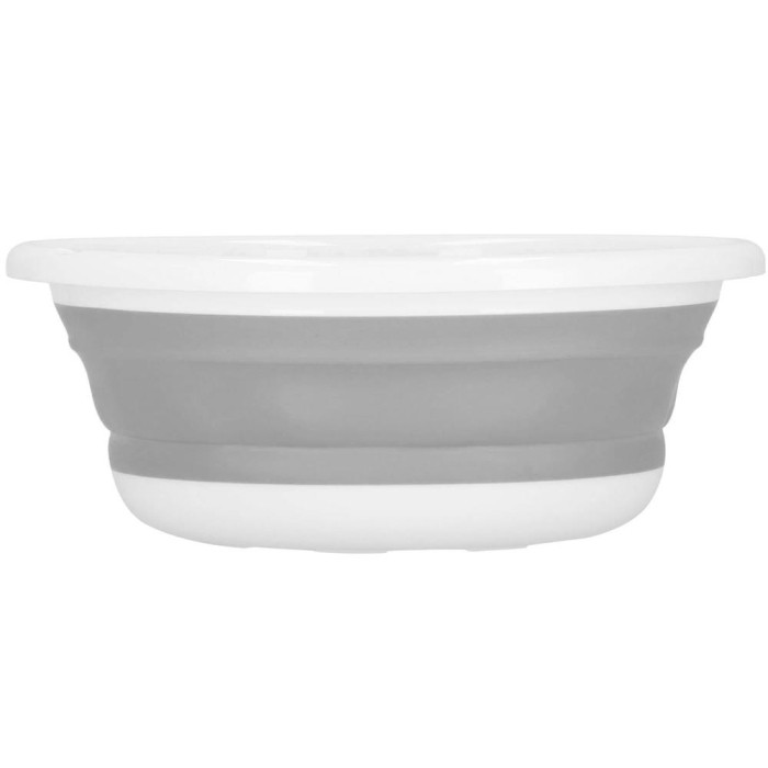 Lighean pliabil, rotund, din plastic si silicon, 37x15cm, 9litri, gri [13]