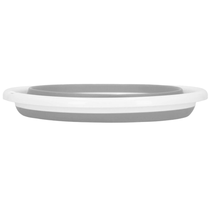 Lighean pliabil, rotund, din plastic si silicon, 37x15cm, 9litri, gri [6]