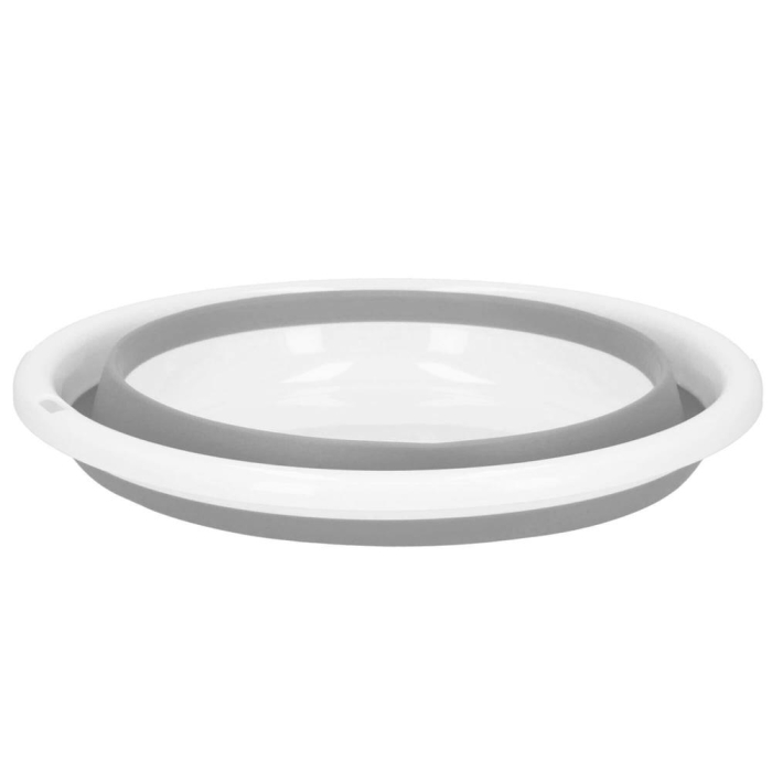 Lighean pliabil, rotund, din plastic si silicon, 37x15cm, 9litri, gri [5]